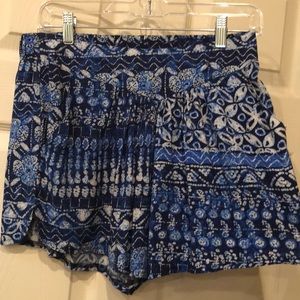 Blue and white shorts